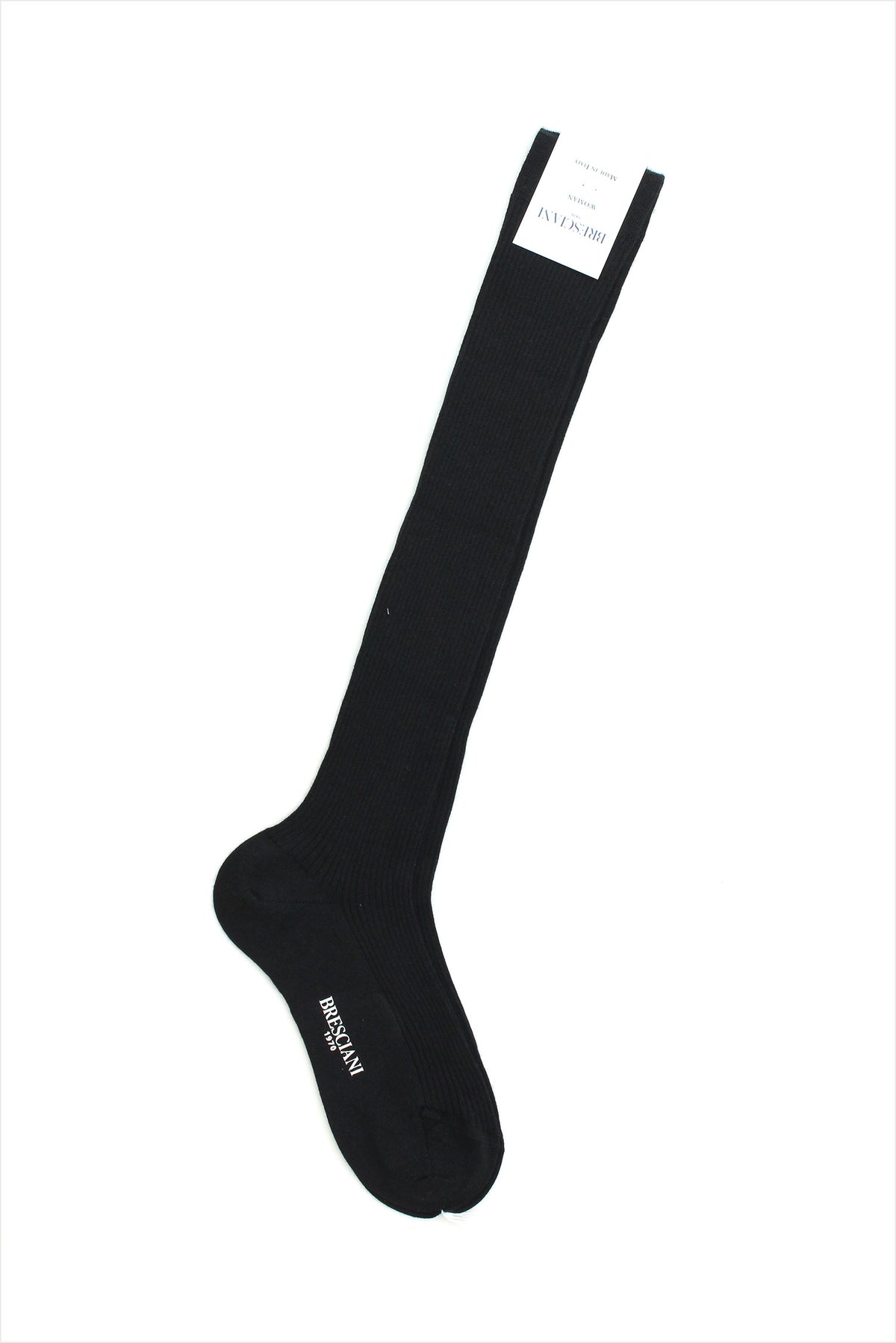 Bresciani Women&#39;s Cashmere Silk Knee High Socks Black