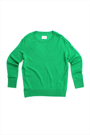 F&H Women's Crew Cashmere Sweater Bright Green