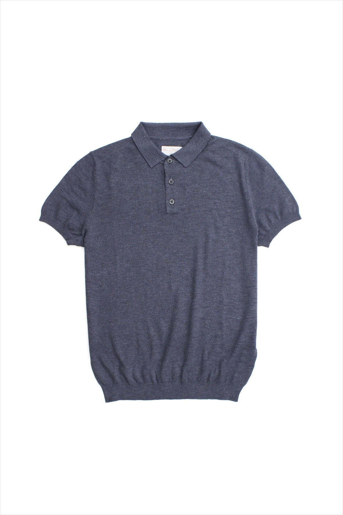F&amp;H Men&#39;s Cotton Linen Polo Heather Blue