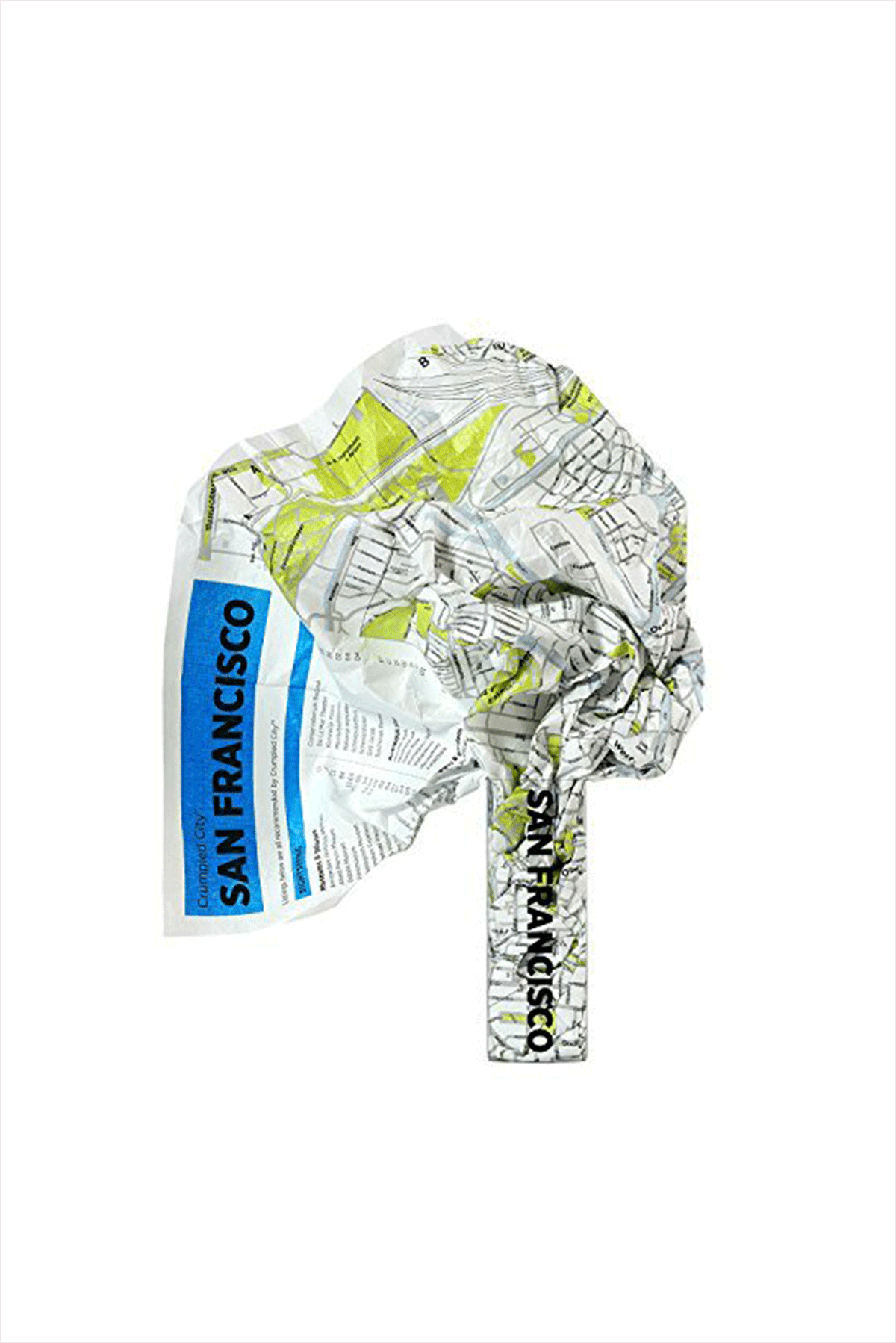 Crumpled City Map San Francisco