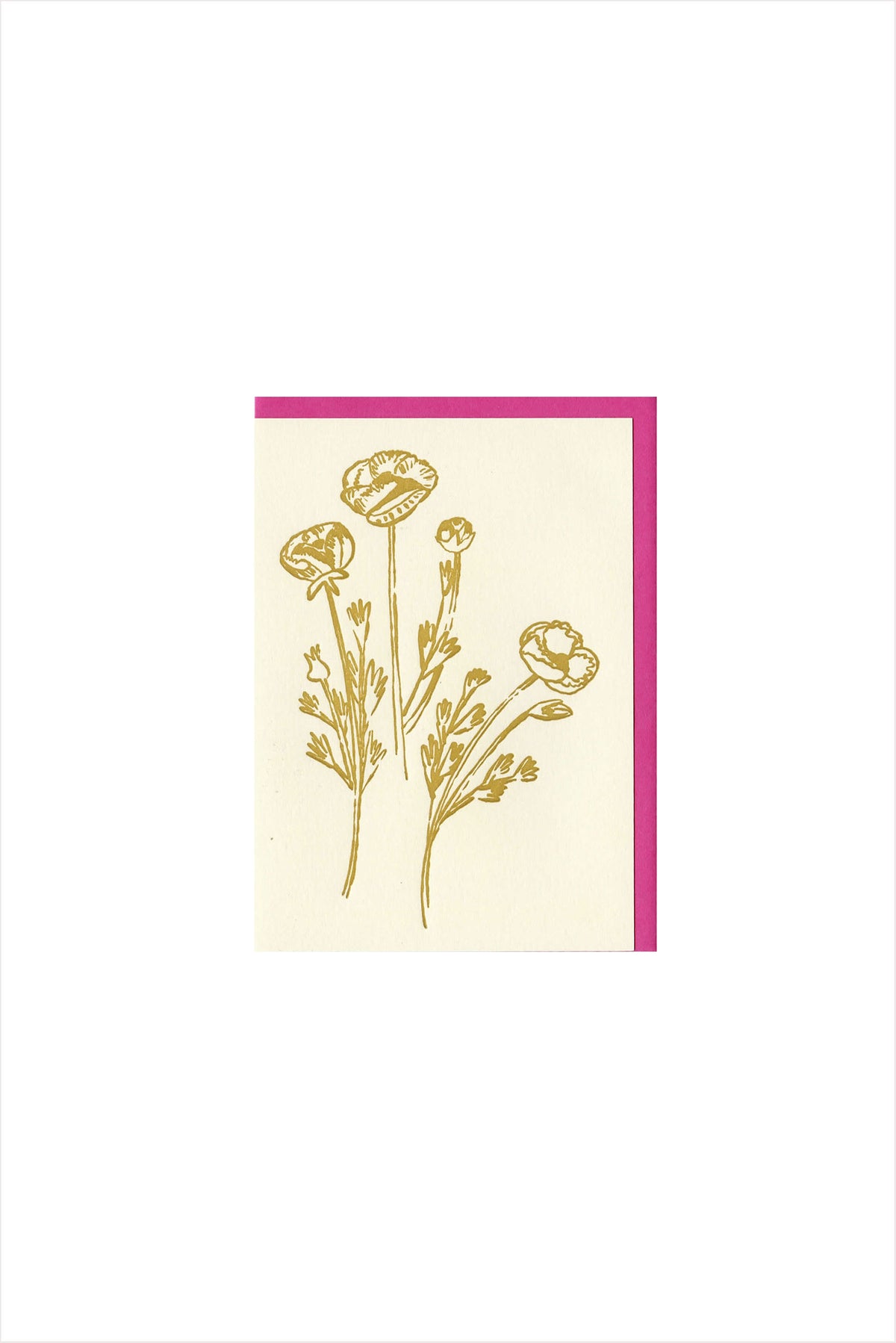 Gold Flowers Card