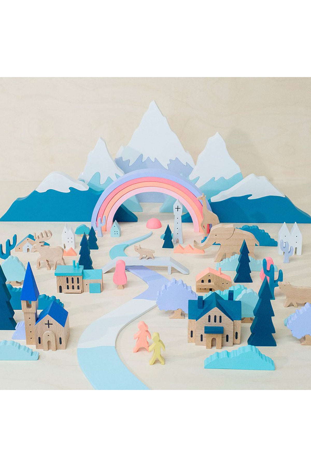 Landscape Blocks Little Mountain Town Set