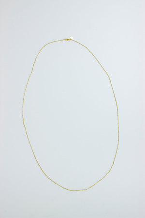 Beaded Gold Chain Necklace Long