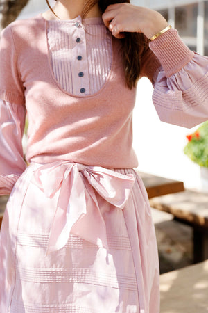 F&H Anastasia Pintuck Skirt Mulberry