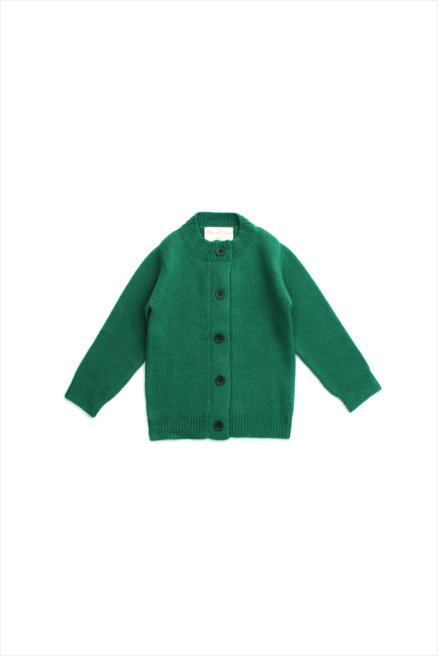 Children's Cashmere Cardigan Emerald