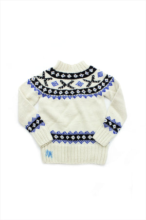 Sample Sale Sweater 4year Cream Blue Black