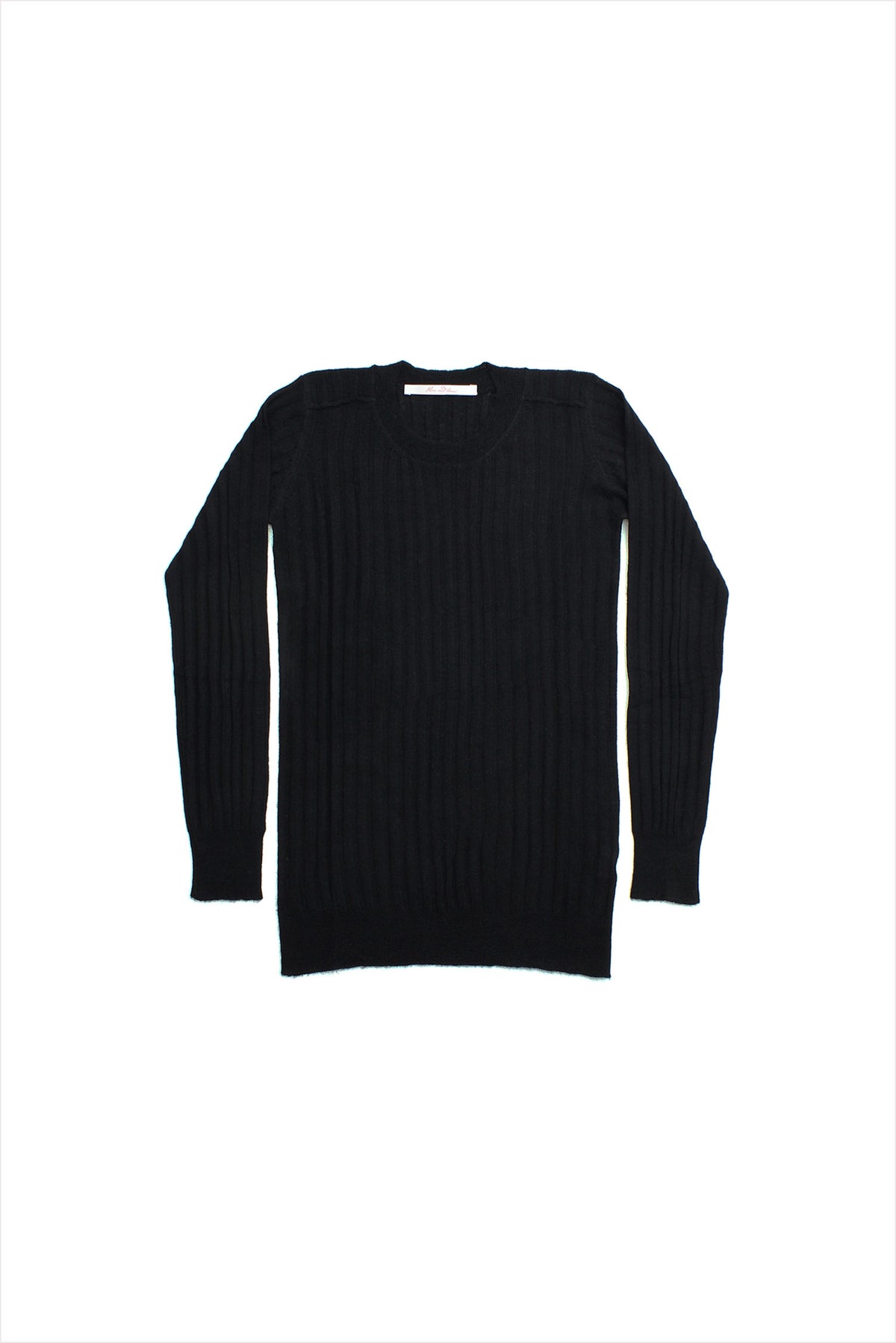 F&amp;H Women's Wide Rib Crew Tee Cashmere Black