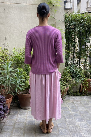 Sara Lanzi Gathered Skirt Blush Pink