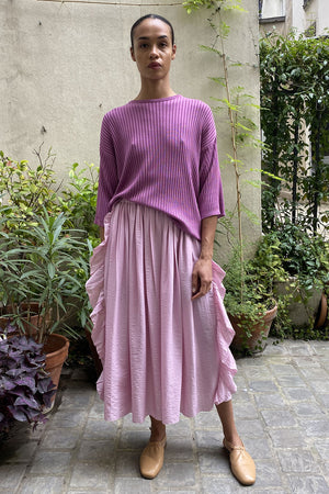 Sara Lanzi Gathered Skirt Blush Pink