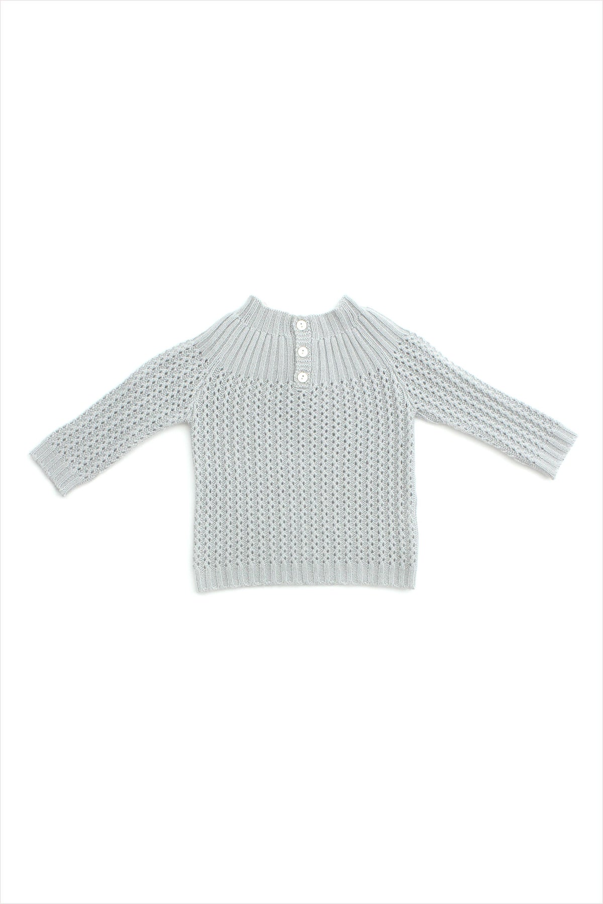 Cashmere Yoke Pullover Sweater Dove Gray