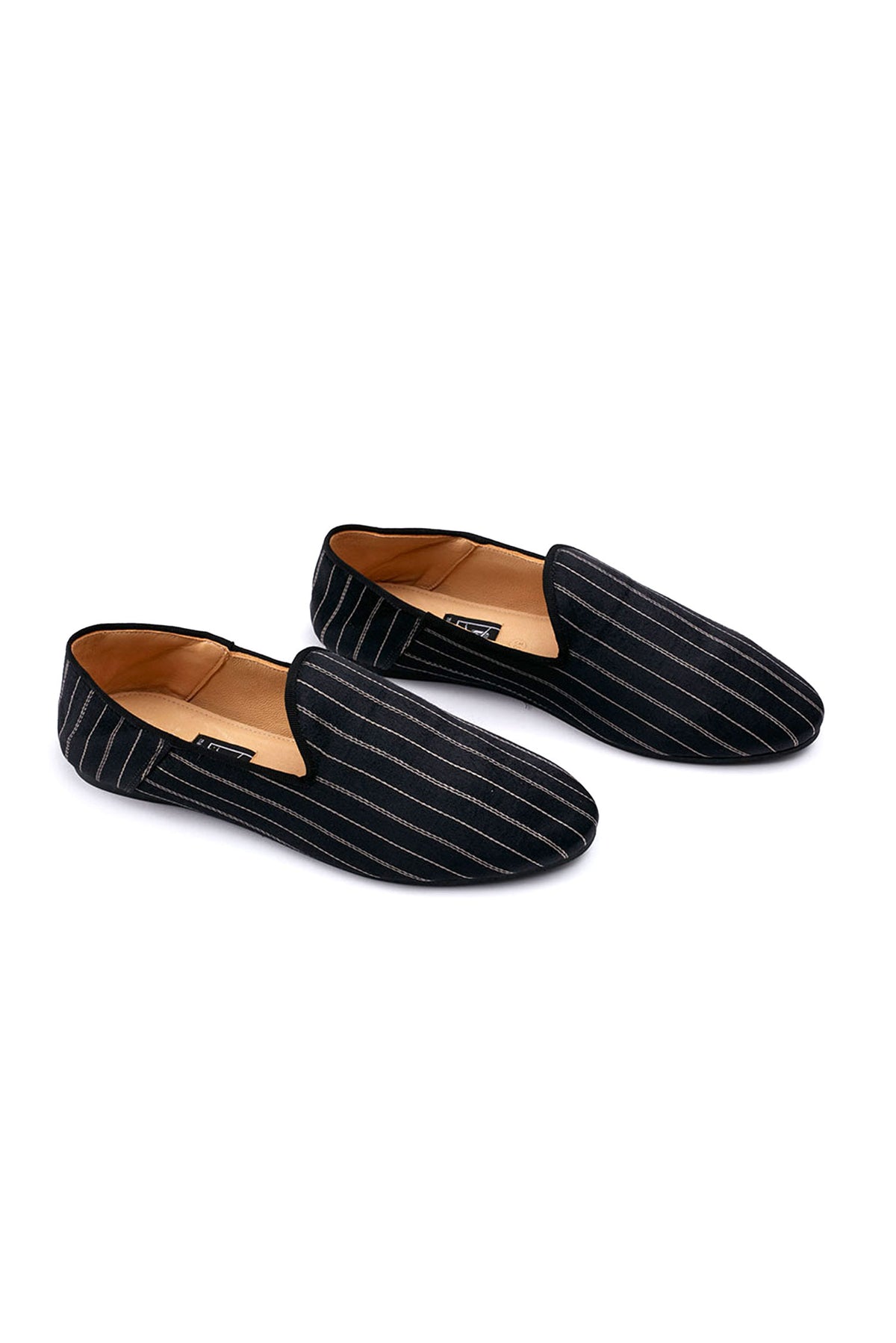 Liwan Babouche Slipper Black Silver