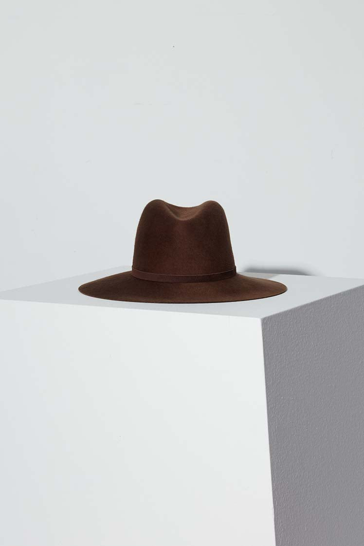 Janessa Leone Drew Chestnut Hat