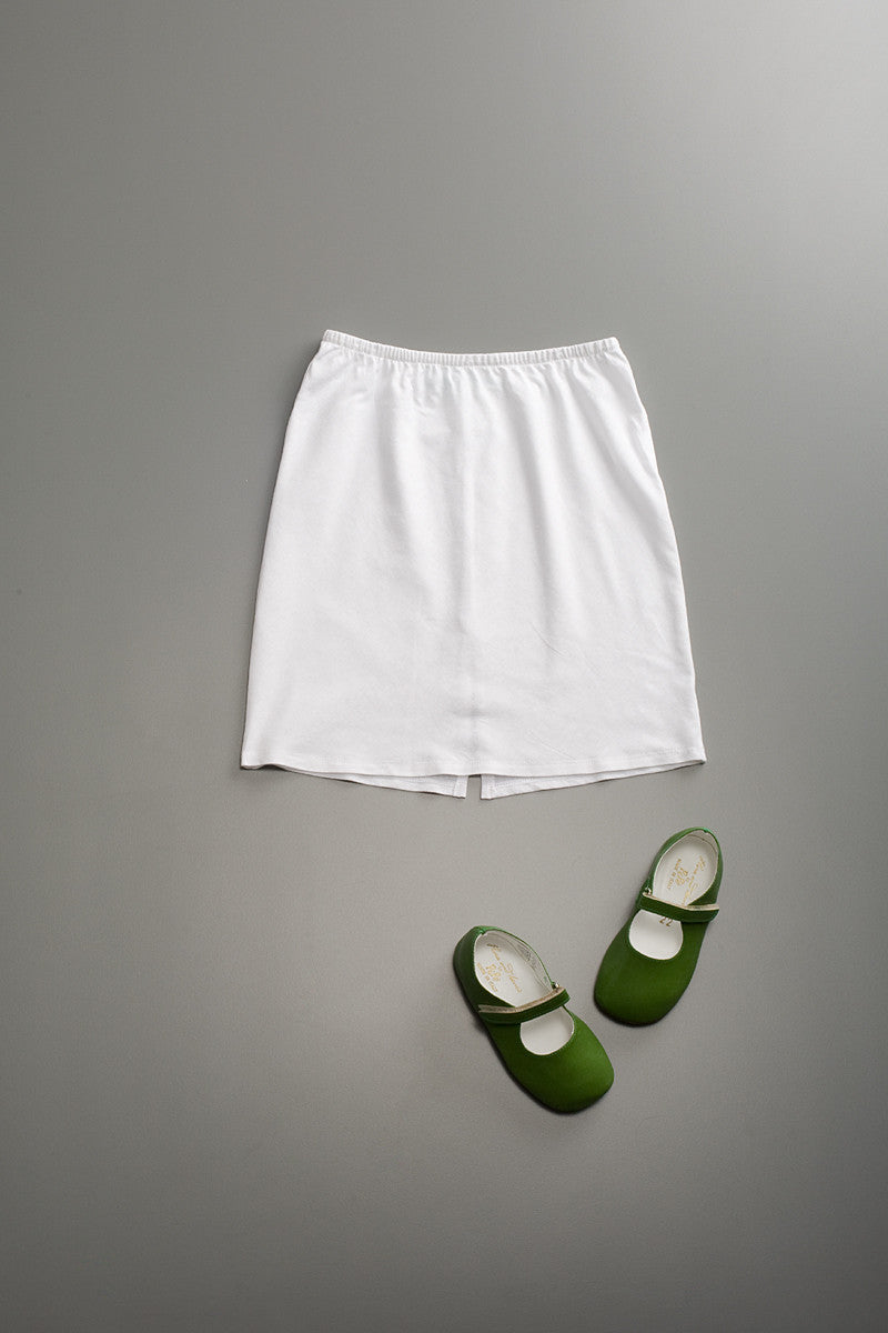 Flora and Henri-Kid White 100% Cotton Jersey Half Slip for 2 Year Flora and Henri-Kid White 100% Cotton Jersey Half Slip for 2 Year