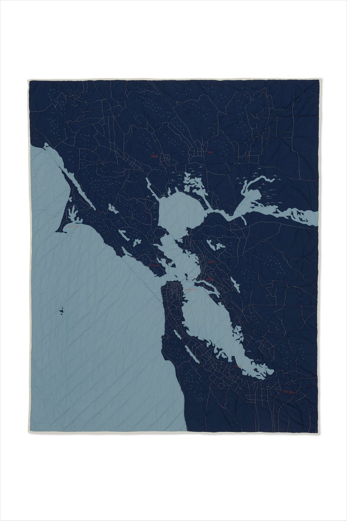 San Francisco Bay Quilt Navy