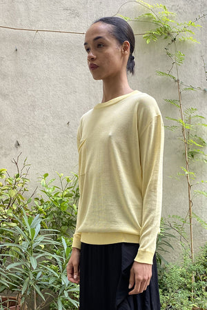 Sara Lanzi One Pocket Sweater Canary Yellow