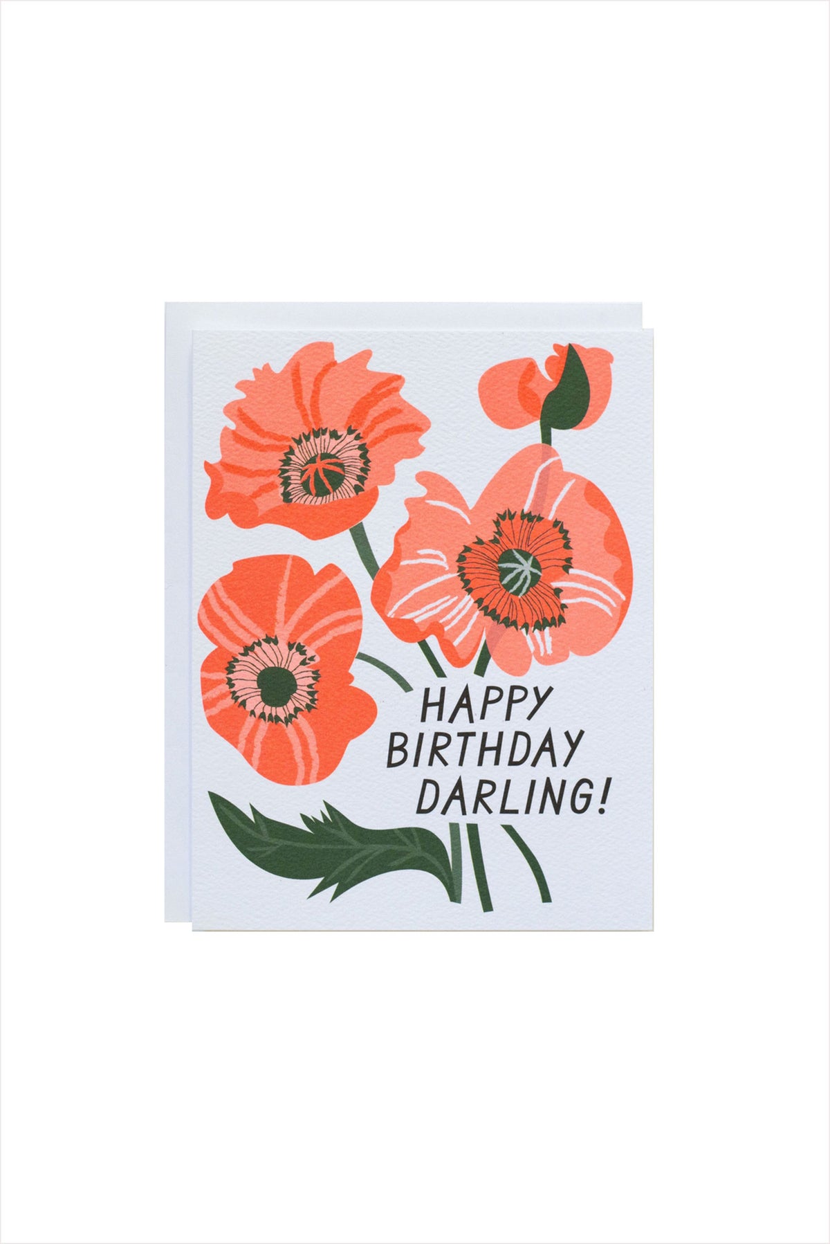 Happy Birthday Darling Poppies Card