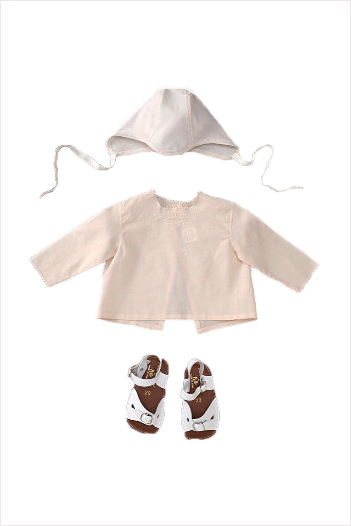 Embroidered Baby Blouse Set Tea