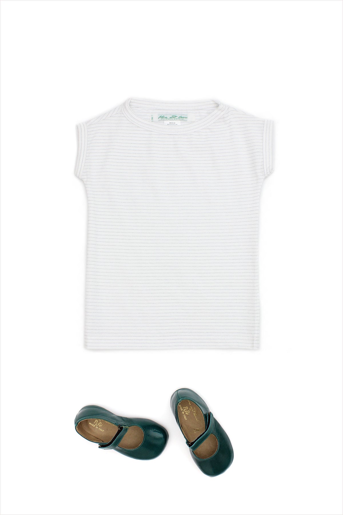 Tunic Tee White Silver