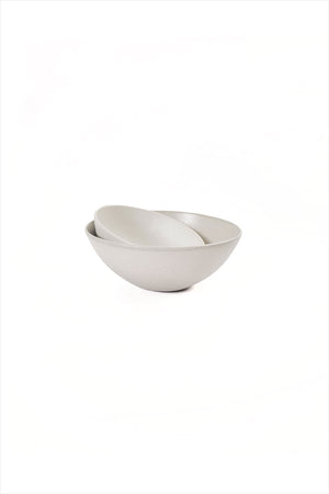 Cecile Preziosa Stoneware Flared Bowl Small Snow
