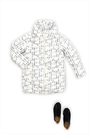 F&H Print Mid Length Puffer