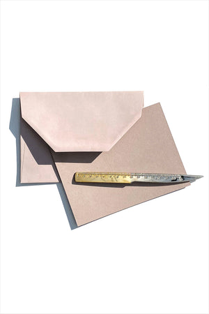 Notecard Set: Greige with Gold edges