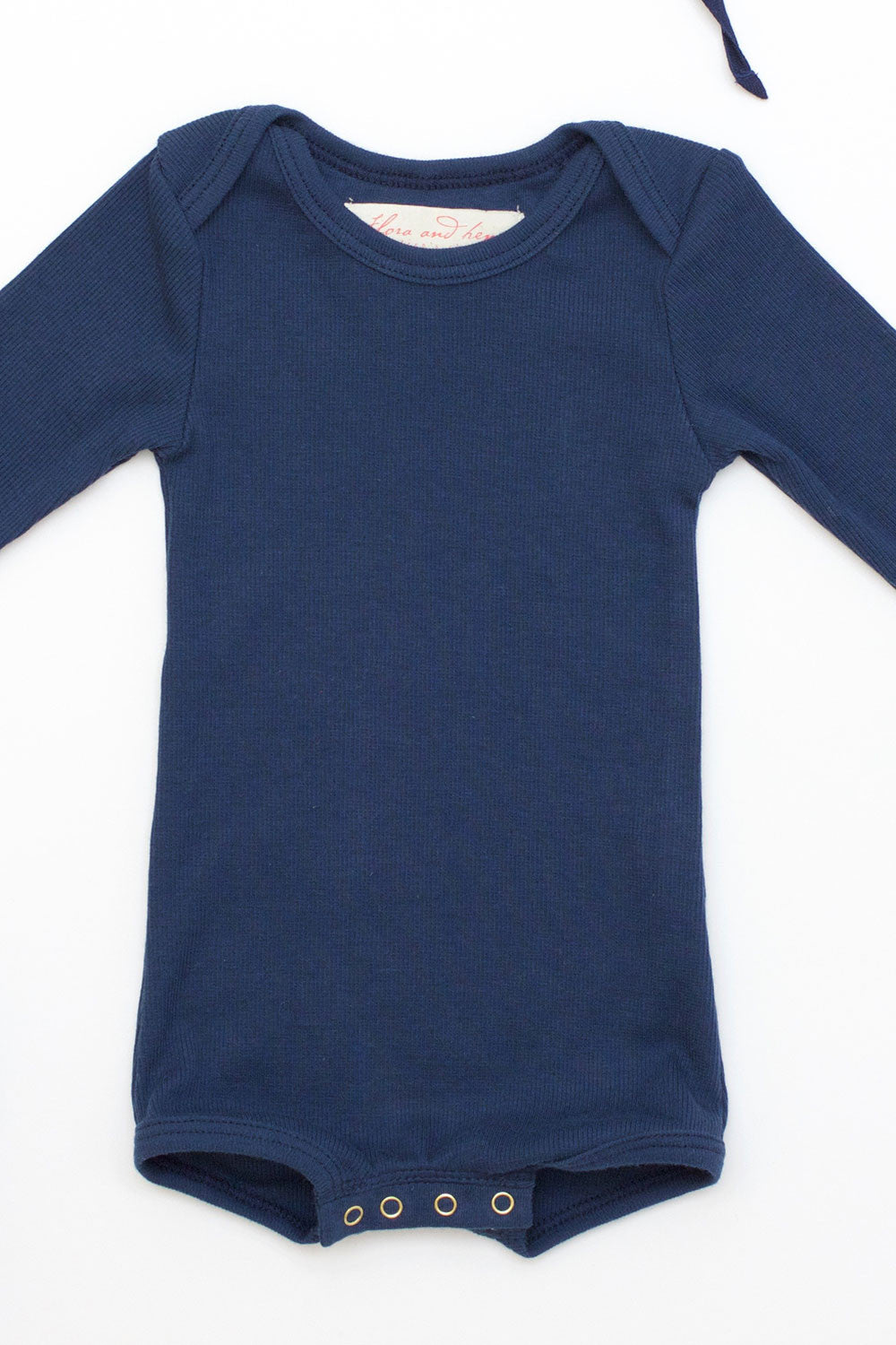 Long Sleeve Crawler w/ Snaps Navy