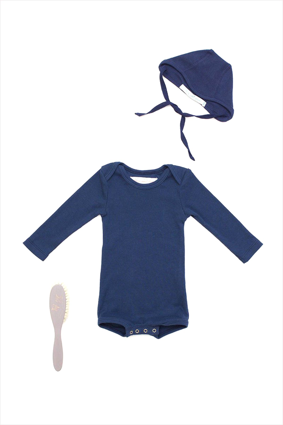 Long Sleeve Crawler w/ Snaps Navy