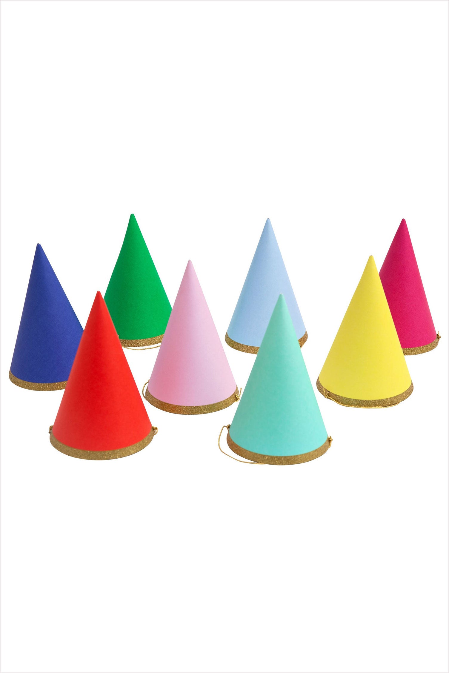 Multicolor Party Hats (set of 8)