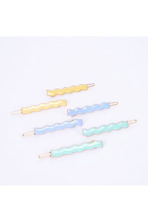 Enamel Wavy Hair Clips