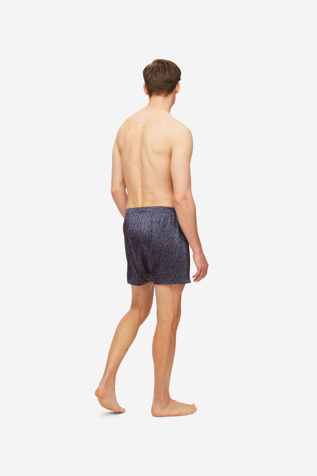 Derek Rose Men&#39;s Modern Fit Boxer Brindisi 80 Navy