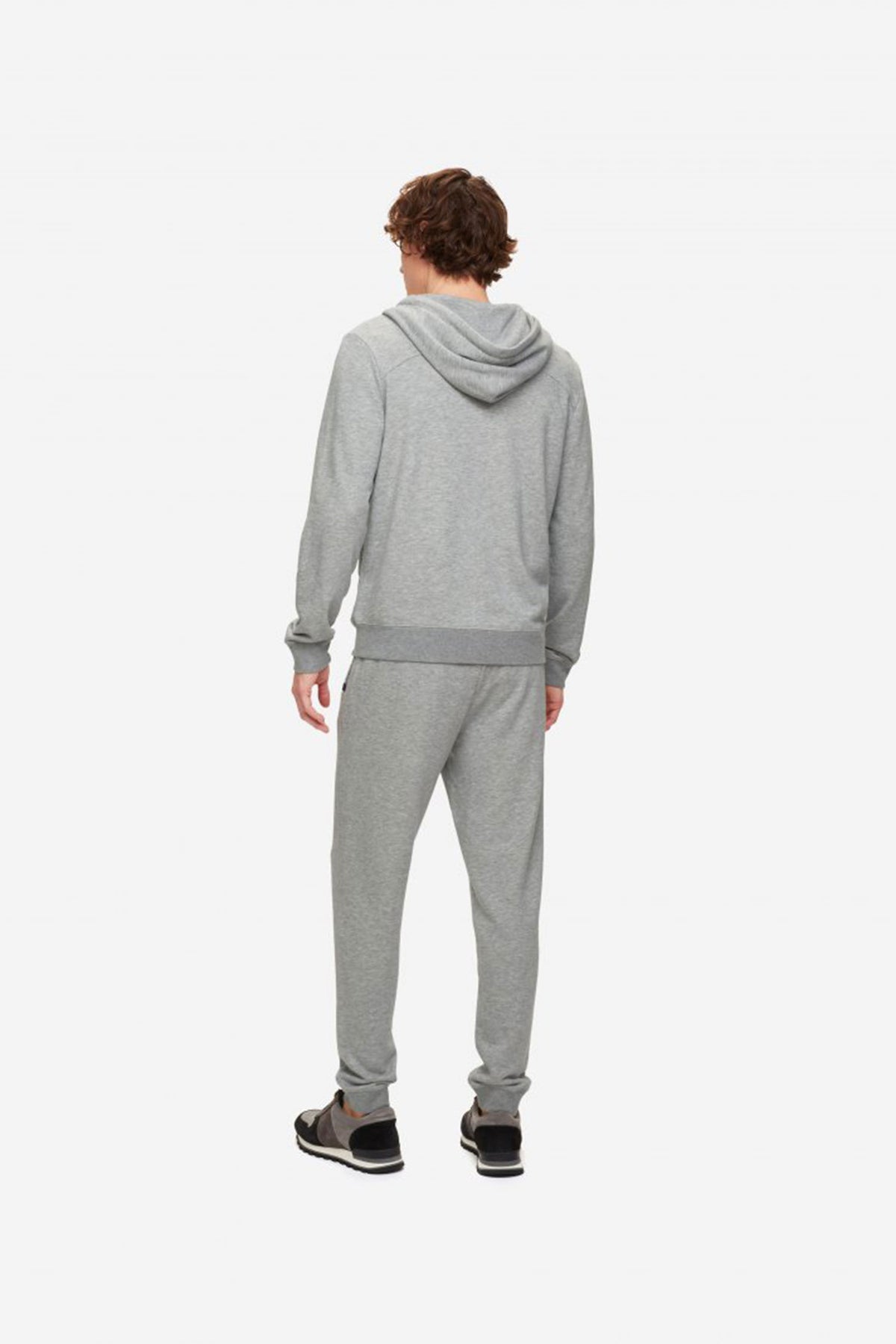 Derek Rose Men&#39;s Hooded Top Quinn 1 Silver