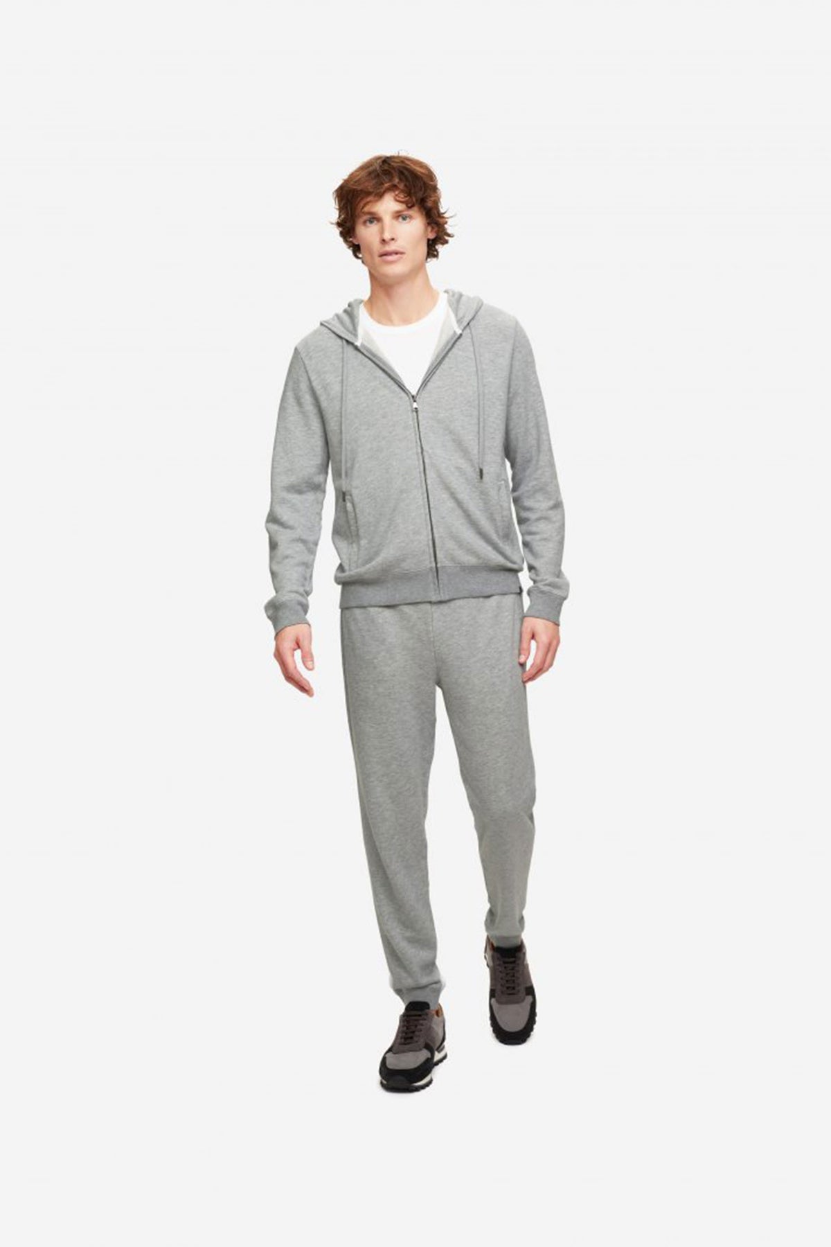 Derek Rose Men&#39;s Hooded Top Quinn 1 Silver