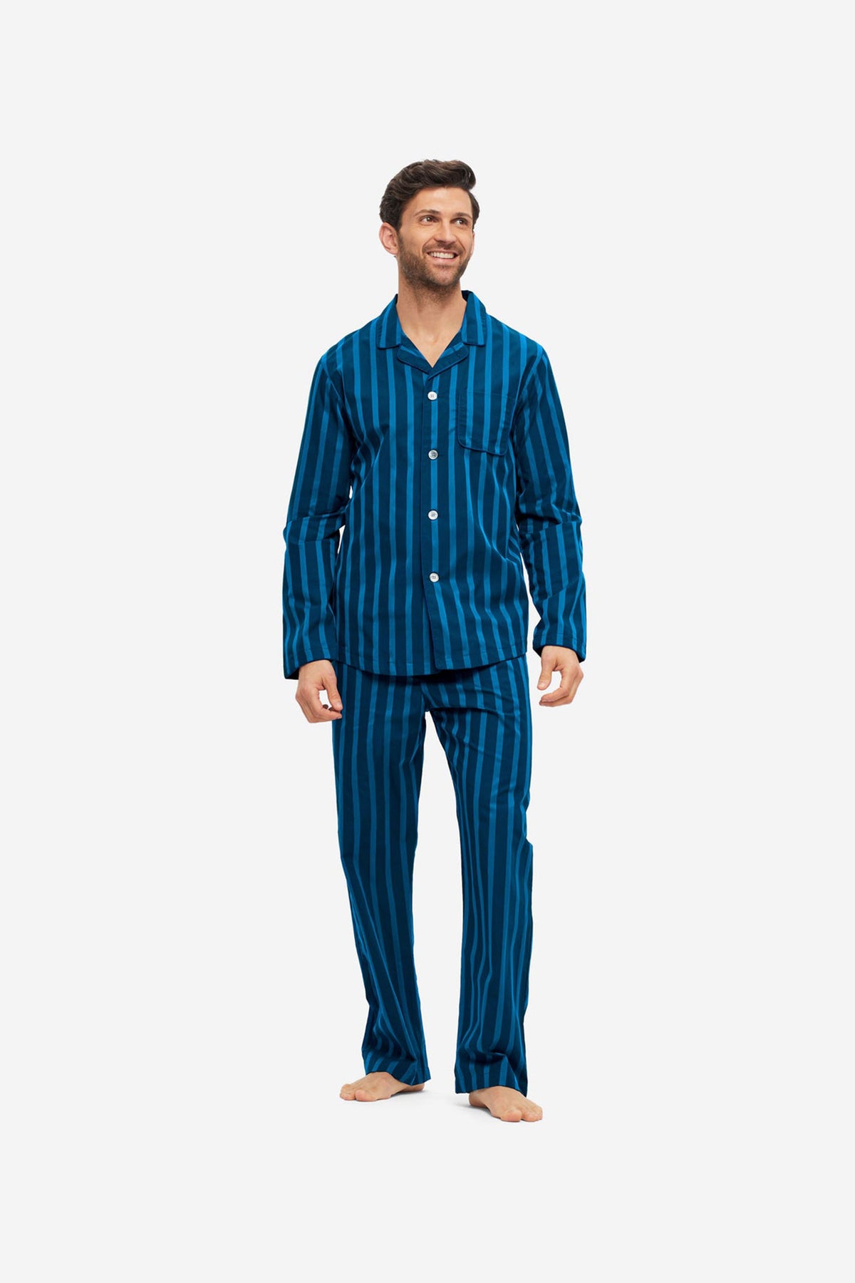 Derek Rose Men&#39;s Classic Pajamas Royal 218