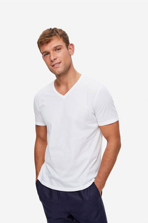 Derek Rose Men's Riley Shirt White