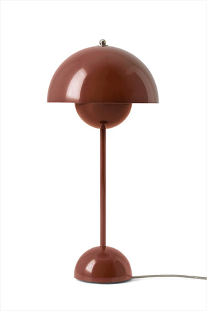 Flowerpot Table Lamp Red Brown
