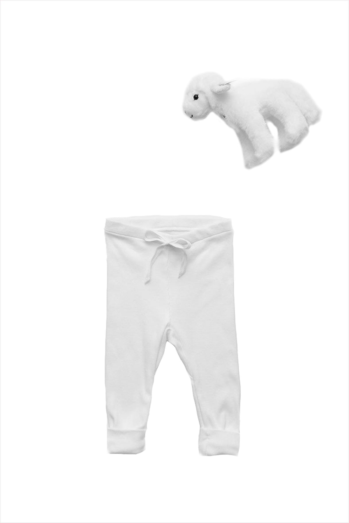 Rib Baby Legging White