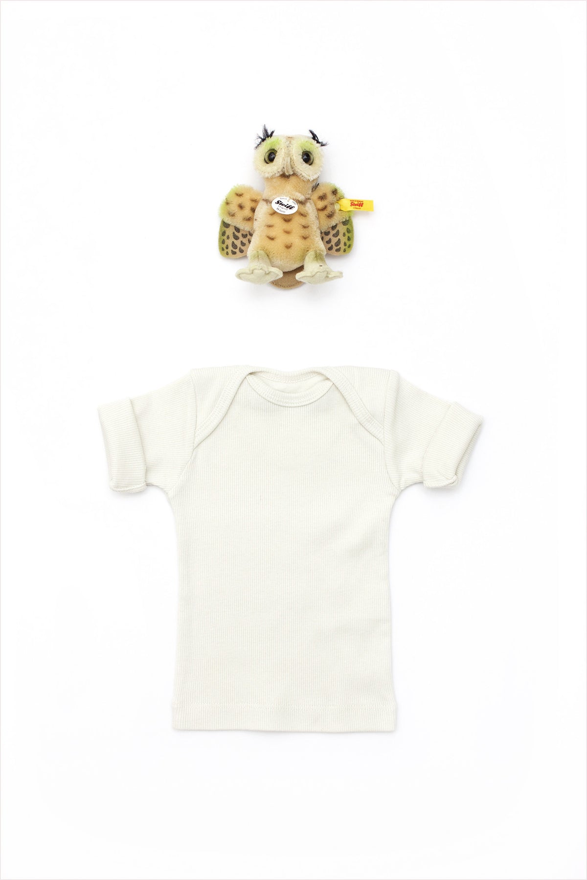 Rib Lap Shoulder Tee Short Sleeve Sand