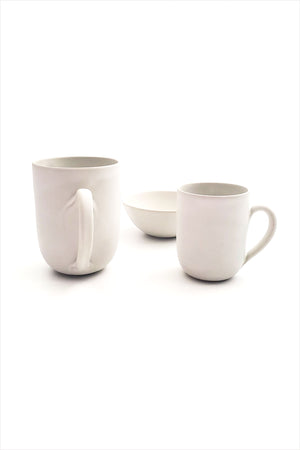 Cecile Preziosa Stoneware Mugs Snow