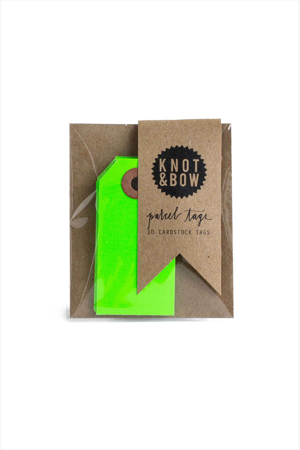 Neon Green Parcel Tags