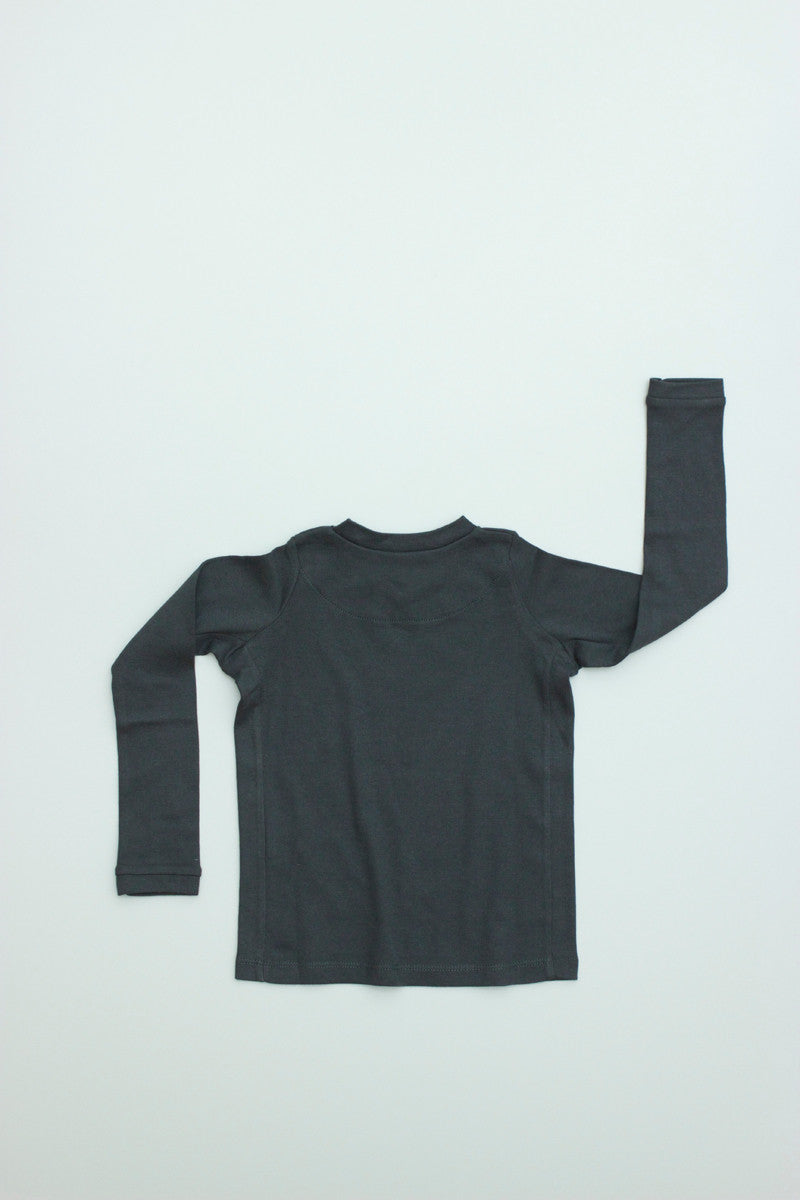 V-Neck Tee Long Sleeve Sale Charcoal