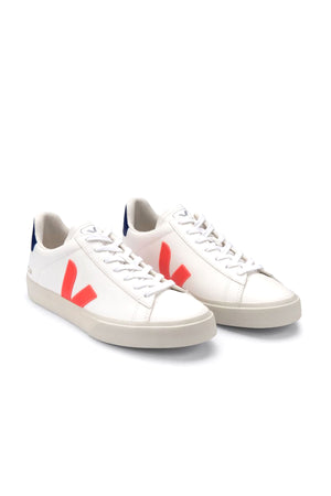  Veja Hombres Campo Sneakers Extra Blanco - Naranja Fluo -  Cobalto, Extra Blanco - Naranja Fluo - Cobalto : Ropa, Zapatos y Joyería